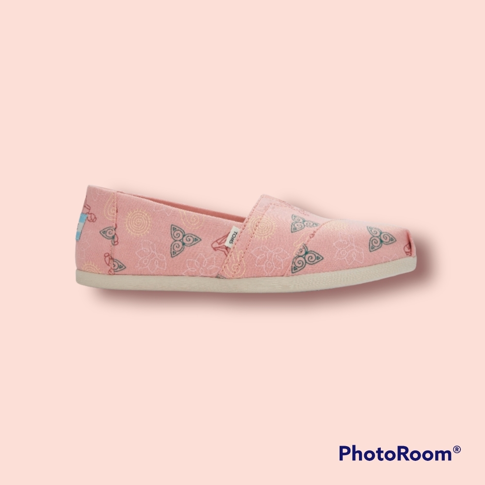 Tom's Alpargata Dusty Rose Namaste Print
